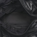 Coated Canvas Quilted Large Paris Biarritz Tote Black