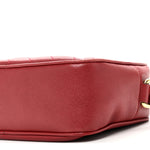 Sakai Be Green Calfskin Diagonal Stitched Small Blondie Shoulder Bag Rosso