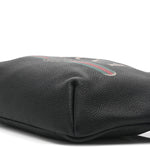Grained Calfskin Logo Belt Bag Black