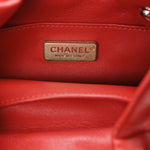 Snakeskin Calfskin Gabrielle Bucket Red