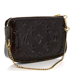 Vernis Monogram Mini Pochette Accessories Amarante