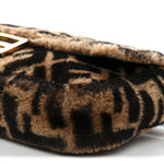 Shearling Vitello Dolce Macro FF 1974 Baguette Tobacco Black