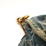Monogram Denim Mini Pleaty Blue