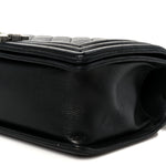 Calfskin Quilted Medium Boy Flap Black