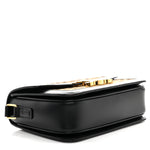 Velvet Calfskin Leopard Print Teen Triomphe Bag Brown Black