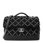 Tweed Trip Top Handle Flap Black