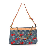 LV X TM Monogram Denim Cerises Pochette Accessories Blue