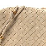 Suede Intrecciato Small Loop Camera Bag Sand