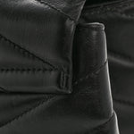 Calfskin Y Quilted Monogram Large Loulou Chain Satchel Black