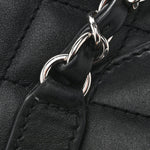 Calfskin Quilted CC Uniform Flap Belt Bag Black