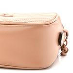Calfskin Matelasse Monochrome Small GG Marmont Chain Shoulder Bag Camelia