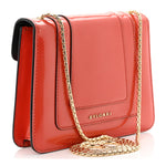 Metallic Calfskin Small Serpenti Forever Snake Strap Crossbody Bag Orange