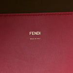 Vitello King Plexiglass Logo Embossed Medium Fendi Sunshine Shopper Tote Lampone