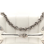 Nappa Vertical Matelasse Small Maxi Horsebit Chain Shoulder Bag Great White