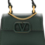 Calfskin Micro VSling Top Handle Shoulder Bag  Green