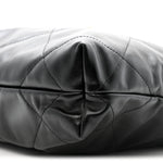 Shiny Calfskin Quilted Small Chanel 22 Black