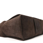 Suede Maxi Intrecciato Small Arco Tote Fondente