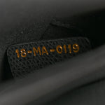 Grained Calfskin Mini Saddle Bag Black