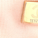 Patent Lambskin Camellia Bouquet Clutch With Chain Light Pink