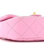 Caviar Quilted Mini Sweetheart Flap Lilac