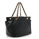 Caviar Quilted Petit Timeless Tote PTT Black