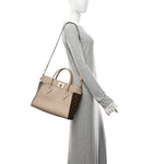 Calfskin Monogram On My Side MM Greige