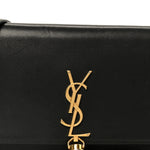 Smooth Calfskin Classic Monogram Kate Tassel Chain Wallet Black