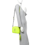 Patent Calfskin Matelasse Monogram Lou Camera Bag Neon Yellow