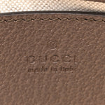 GG Supreme Monogram Textured Dollar Calfskin Web Small Ophidia GG Handbag Beige Ebony New Acero