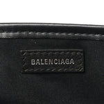 Cotton Canvas Calfskin Logo Print Navy Cabas XS Black White