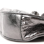 Metallic Agneau Arena Le Cagole Shoulder Bag XS Silver