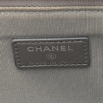 Metallic Lambskin Quilted Clutch With Chain Silver
