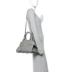 Calfskin Small Hug Bag Ash Grey