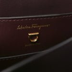 Calfskin Canvas Margot Top Handle Satchel Burgundy