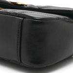 Lambskin Matelasse Medium GG Marmont Shoulder Bag Black