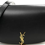 Box Calfskin Voltaire Top Handle Crossbody Bag Black