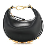 Vitello Grace Matte Nano Fendigraphy Hobo Charm Black