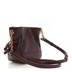 Lambskin Matelasse Monogram Mini Jamie Shoulder Pouch Bag Rouge Cabernet