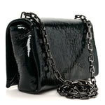 Naplak Patent Calfskin Monochrome Loubi54 Shoulder Bag Green