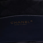 Shiny Calfskin Quilted Mini Chanel 22 Navy Blue