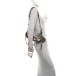 Metallic Agneau Arena Le Cagole Shoulder Bag XS Dark Bronze