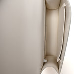 Ultra Matte Grained Calfskin 30 Montaigne Flap Bag White