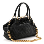 Calfskin Quilted Stam Black