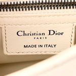 Lambskin Macrocannage Small Dior Caro Bag Ivory