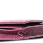 Dollar Calfskin Mini Swing Wallet Bag Purple