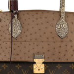Ostrich Lizard Majestueux Tote MM Bordeaux