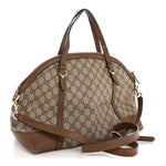 GG Supreme Monogram Medium Nice Top Handle Dome Bag Brown