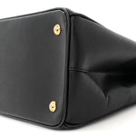 Saffiano Medium Galleria Double Zip Tote Black