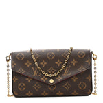 Monogram Pochette Felicie Chain Wallet Fuchsia
