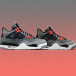 Air Jordan 4 Retro 'Infrared' - Dark Grey/Infrared 23/Black Cement Grey